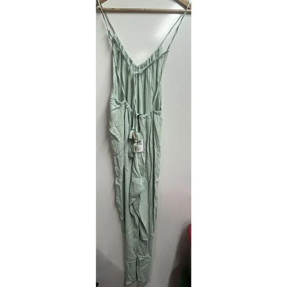 WeWoreWhat NWT  Kaia Self-tie Strap Jumpsuit In Aqua Foam Size Small Women’s - Picture 3 of 9